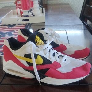 Nike Red and White Athletic Shoes with Air Max Cushioning